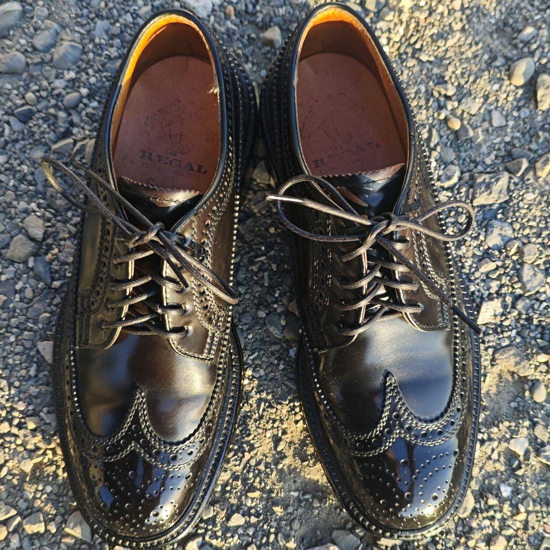 靴 Regal Cordovan Long Wing Tip Shoes