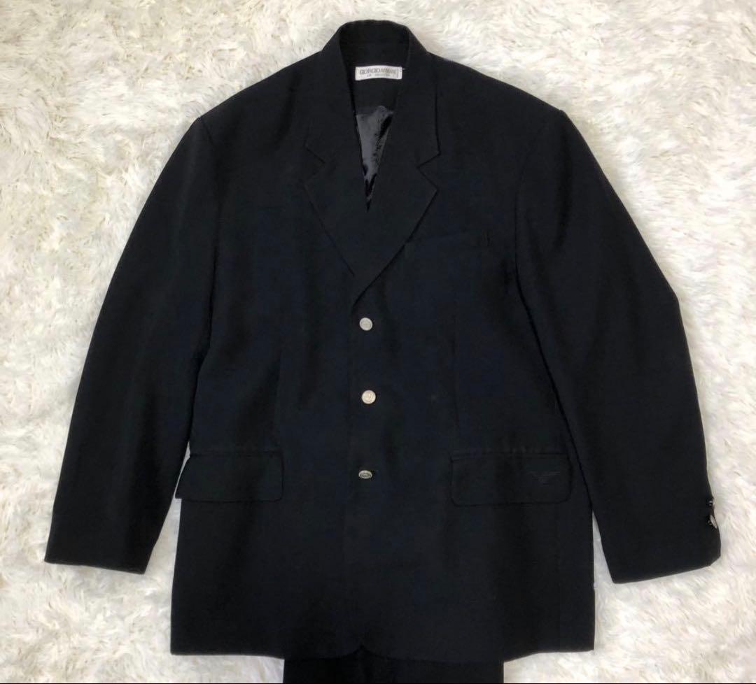 【希少】ジョルジオアルマーニ　スーツ　セットアップ　装飾銀ボタン　XL