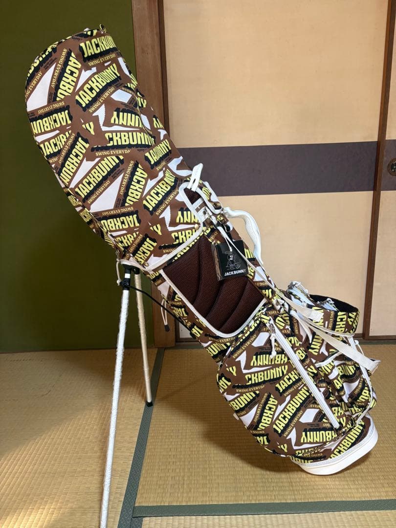 ジャックバニー キャディバッグ ブラウン・イエロー