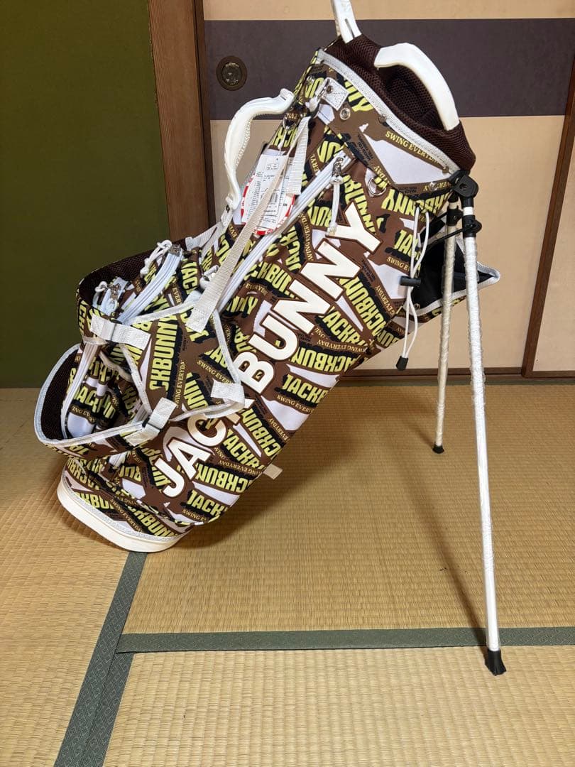 ジャックバニー キャディバッグ ブラウン・イエロー