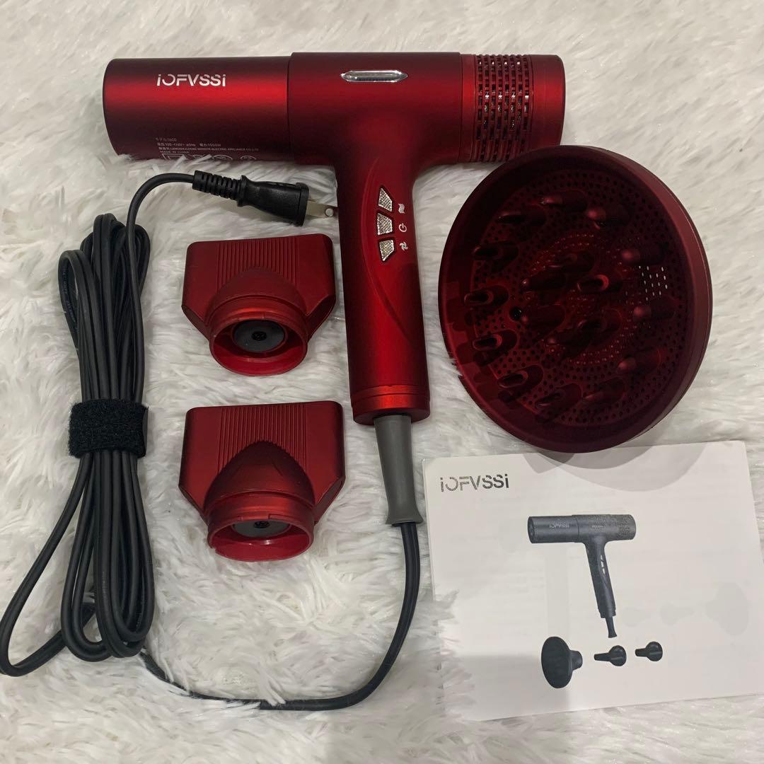 IOFVSSIドライヤー大風量 ドライヤー 速乾 高濃度マイナスイオン搭載 3段