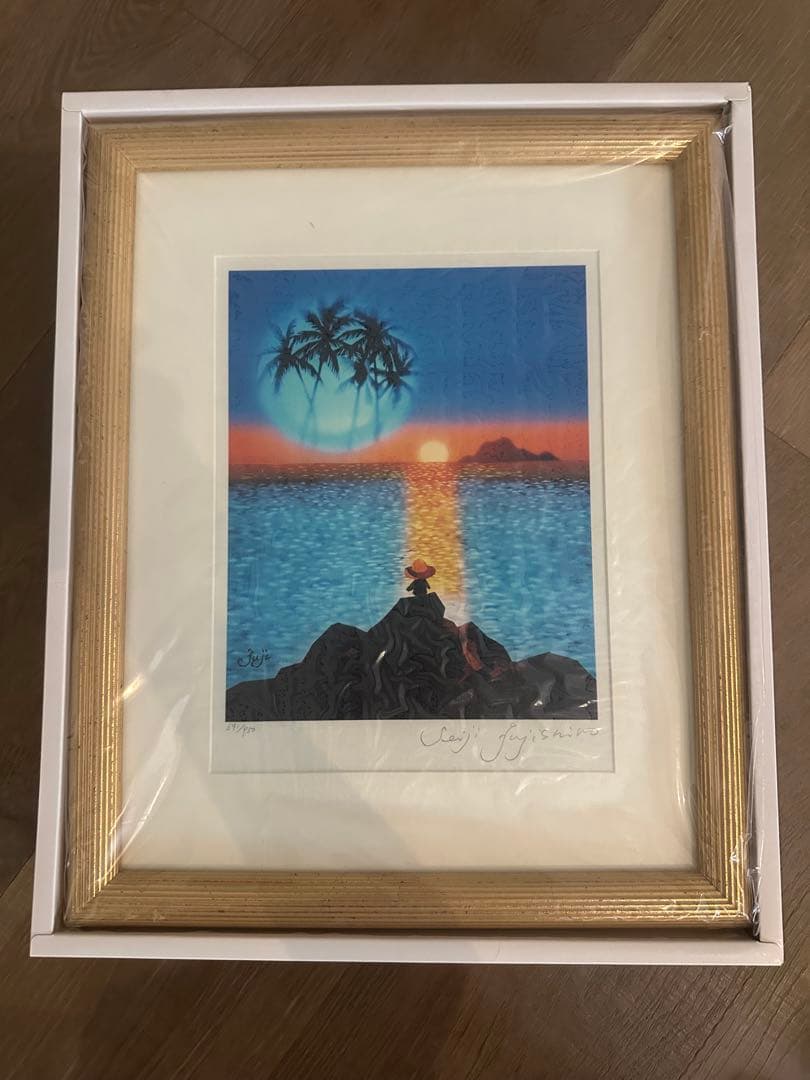 新品　藤城清治　日本の愛唄歌シリーズ 8月　椰子の実