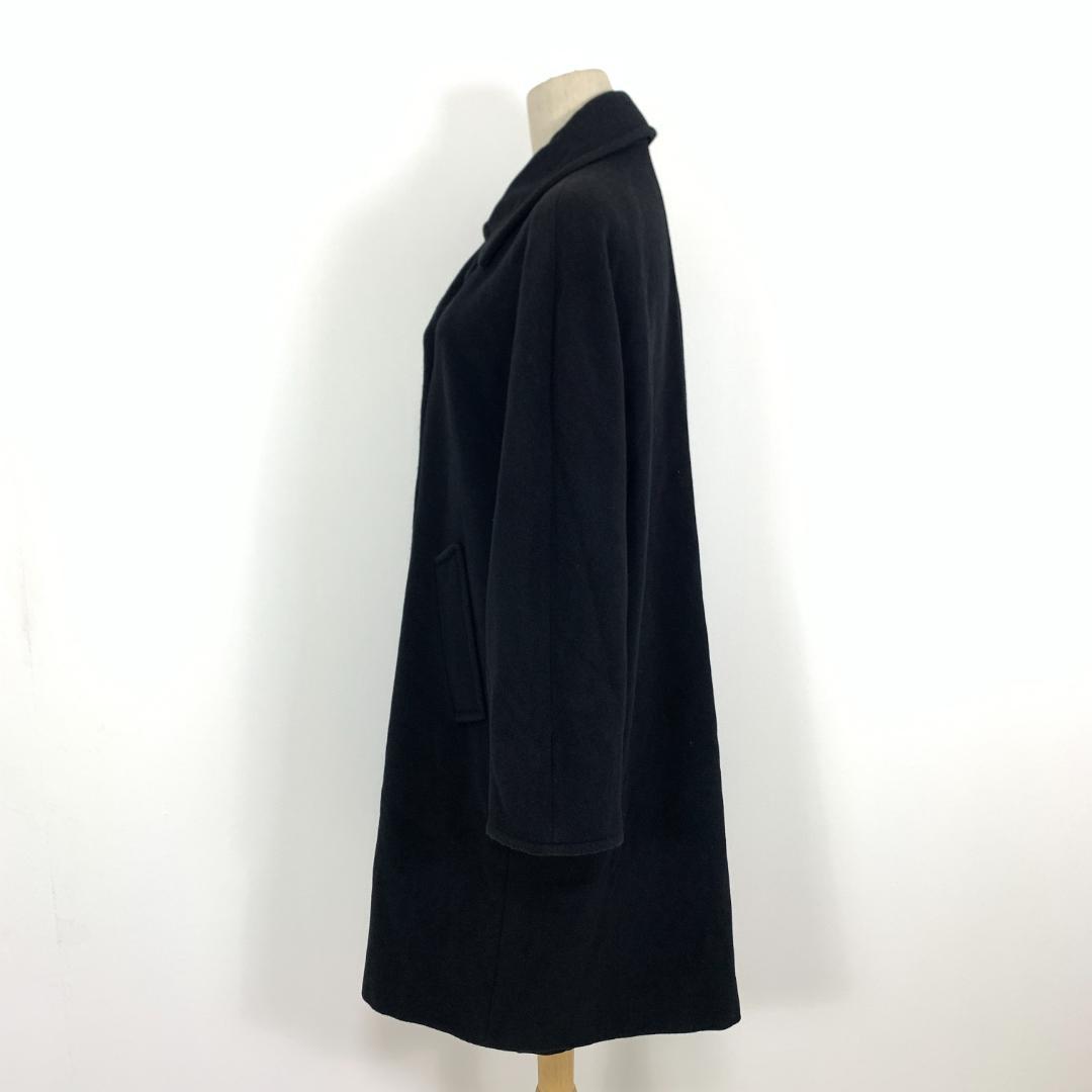LA8545 マレーラ ロングコート 黒 ブラック ウール アンゴラ 40.