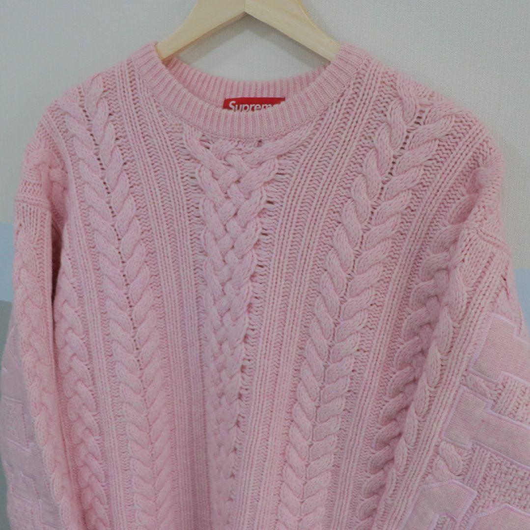 トップス Supreme 23AW Applique Cable Knit Sweater