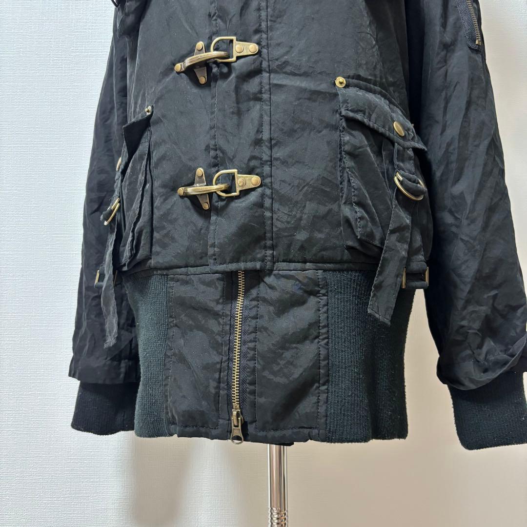 値下げ◎y2k グランジ ファイヤーマン ファーベスト付き モッズコート