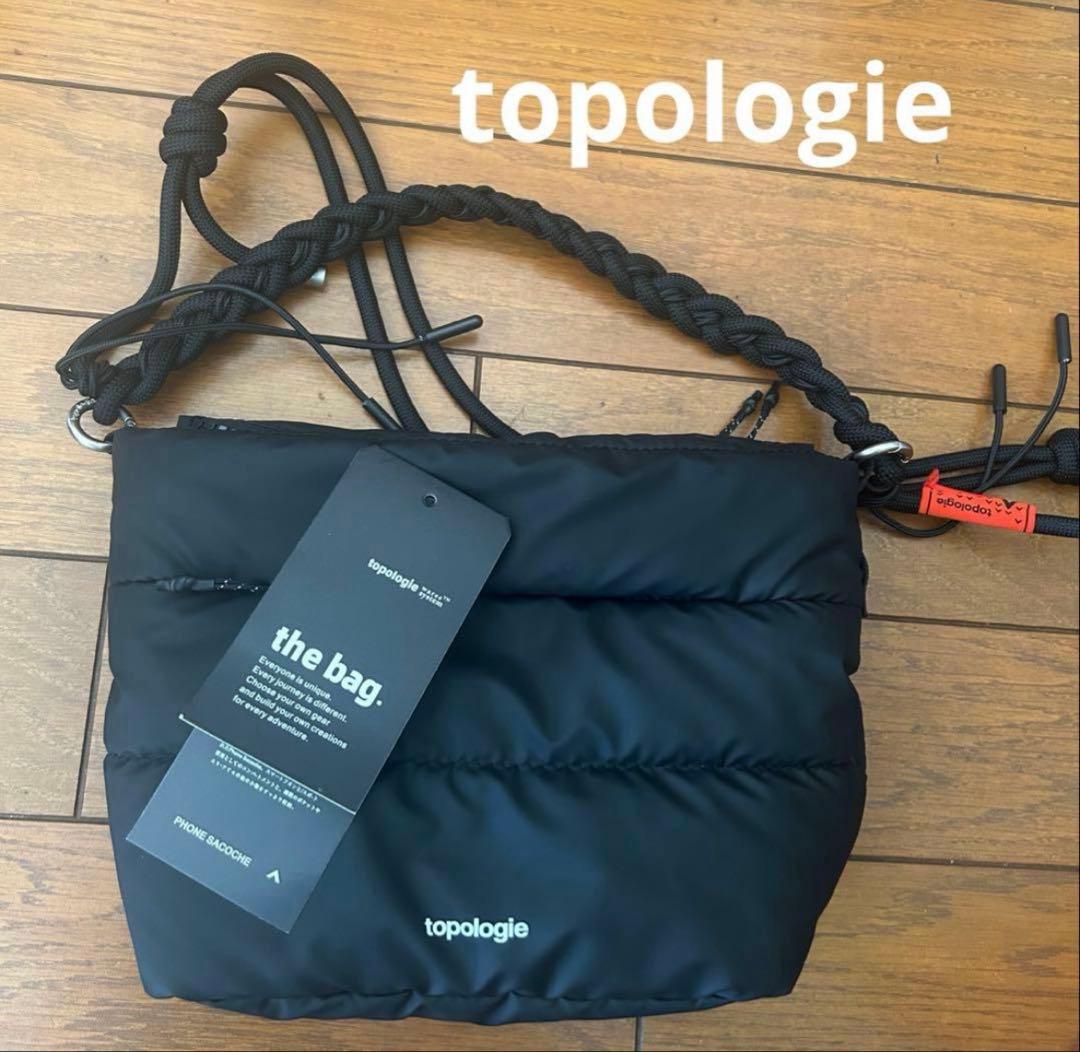topologieべサス ショルダーbagストラップ付　Black✖️Black