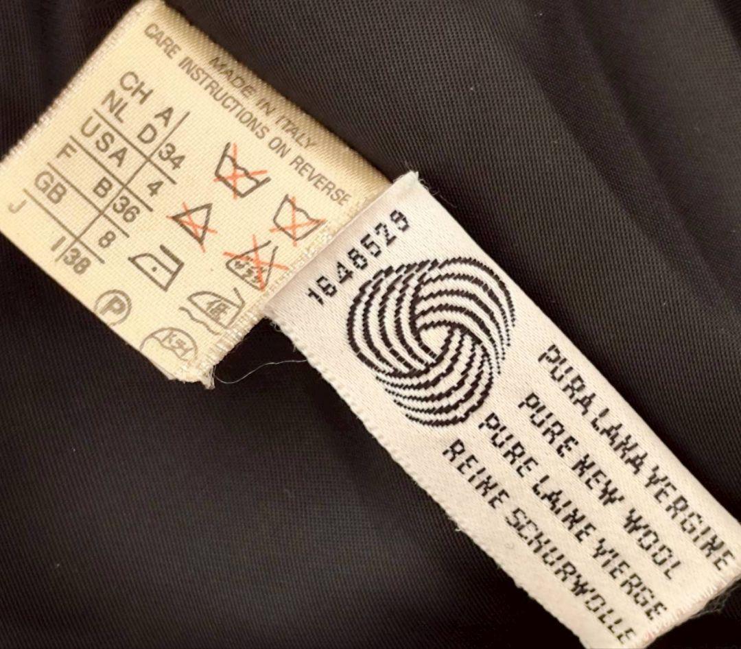 マックスマーラ 白タグ ダブルブレスト ウール コート 黒