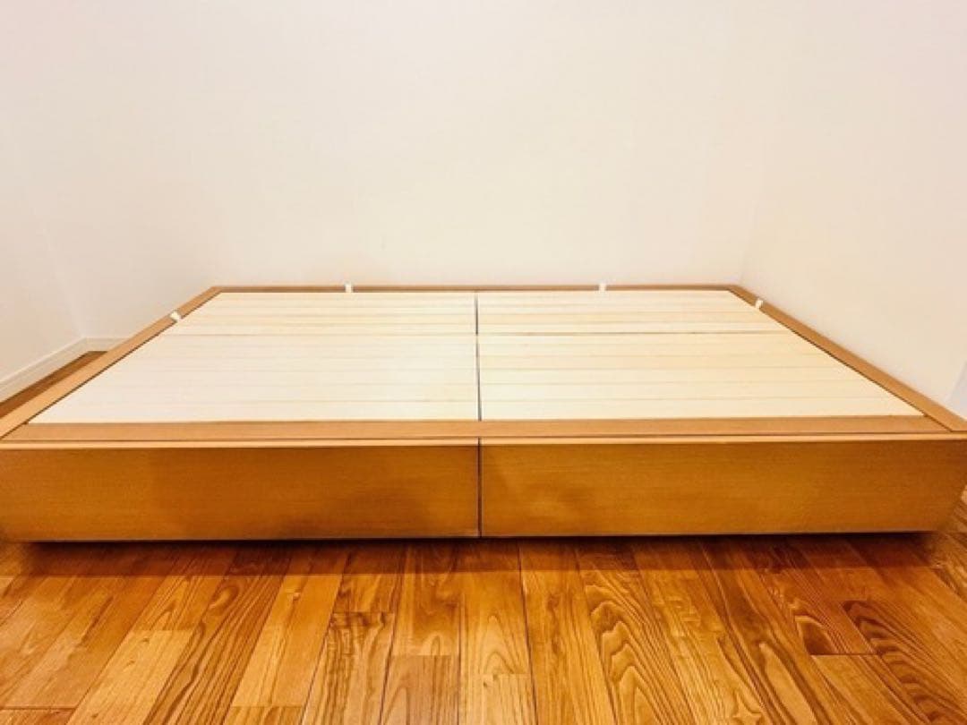 無印良品　収納ベッド　シングル　オーク材　廃盤商品