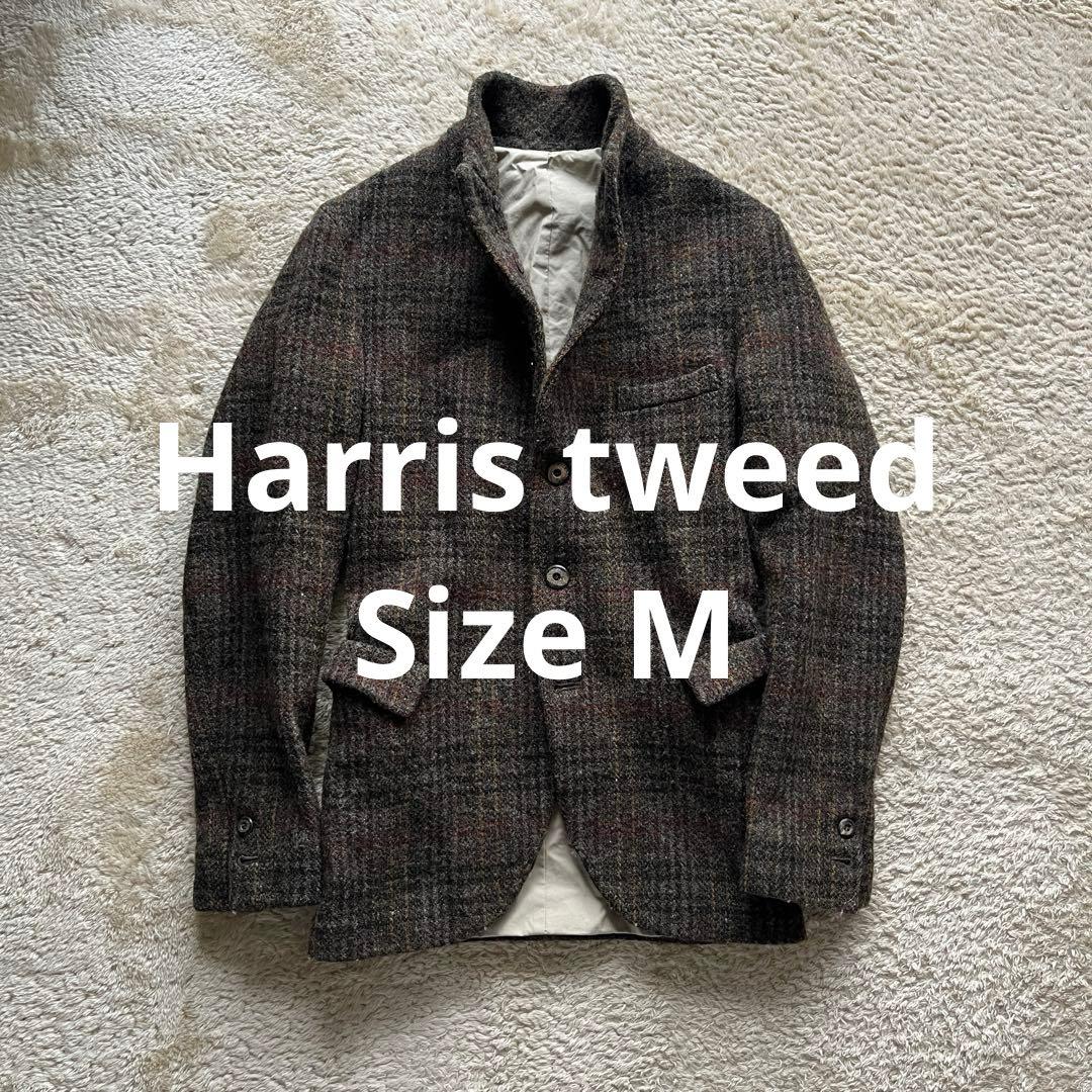 Harris tweed テーラードジャケット　古着　レディース　サイズm