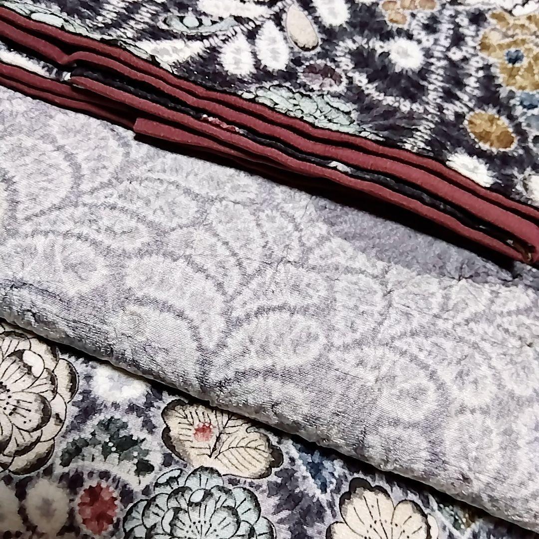 辻ヶ花 付下げ セット グレー 灰色 絞り 辻が花 セット 袋帯 辻ケ花