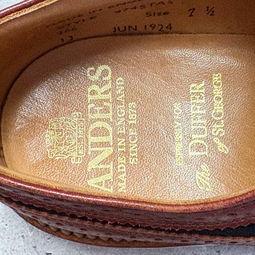 サンダース　SANDERS (UK7.5) DUFFER別注　レザースニーカー