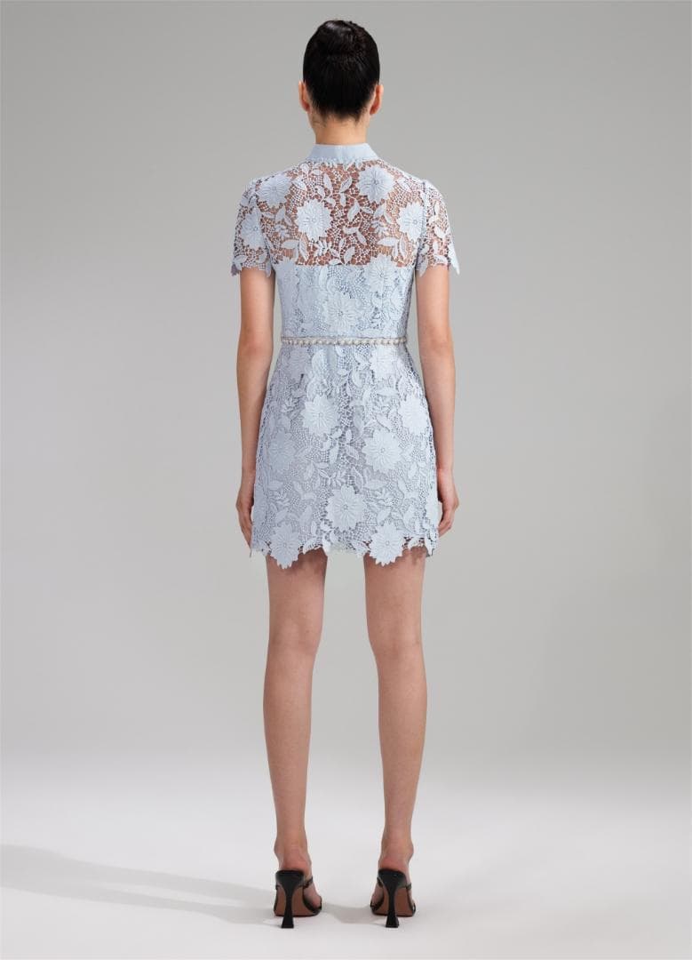 コ*マ様 セルフポートレイト ワンピース ギピュールレース ブルー UK8 未使