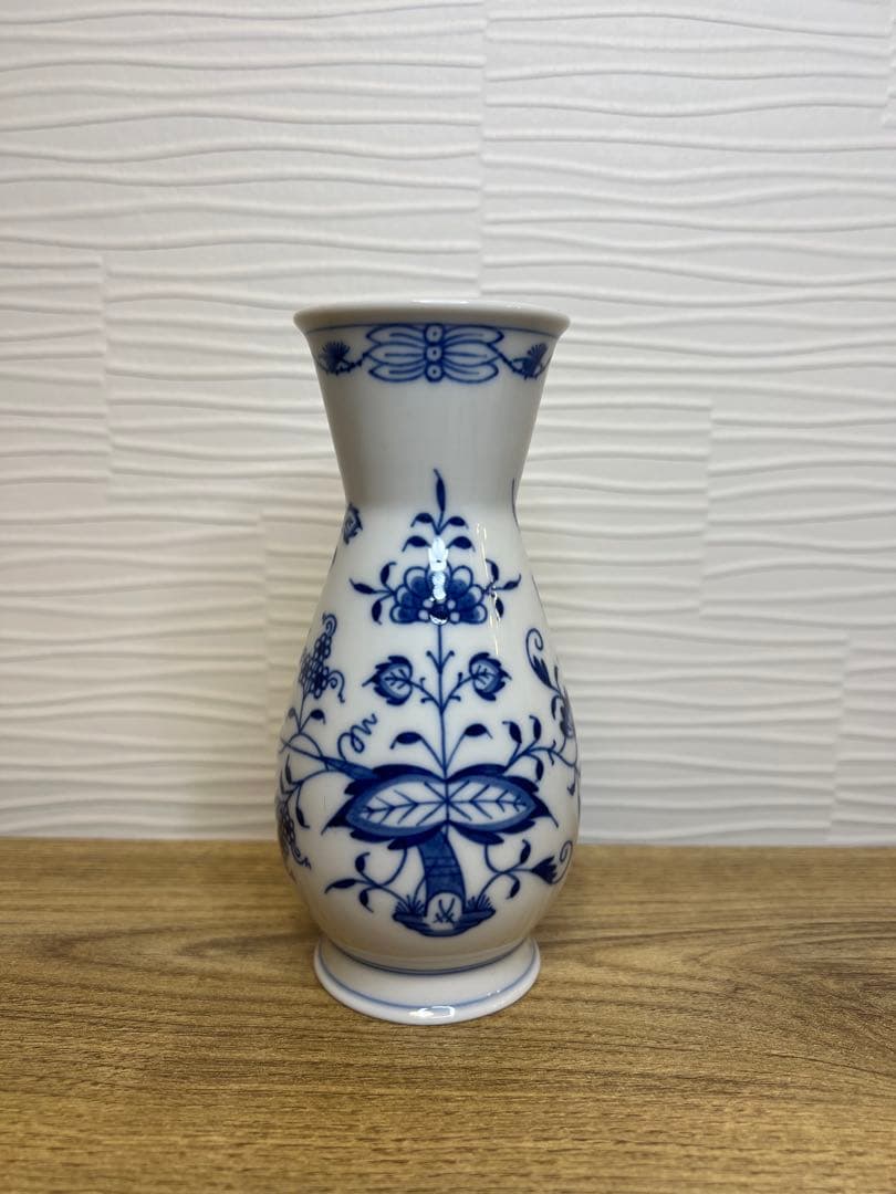 【マイセン】ブルーオニオン　フラワーベース　約14.5cm