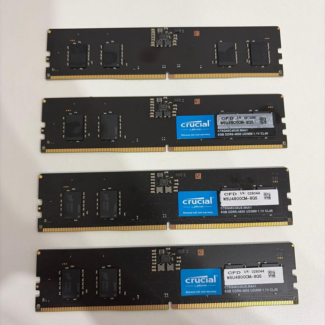 Crucial DDR5 メモリー　8GB×4