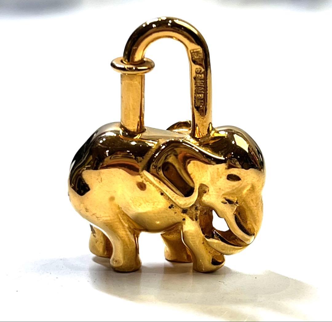 HERMES カデナ エレファント ゴールド チャーム