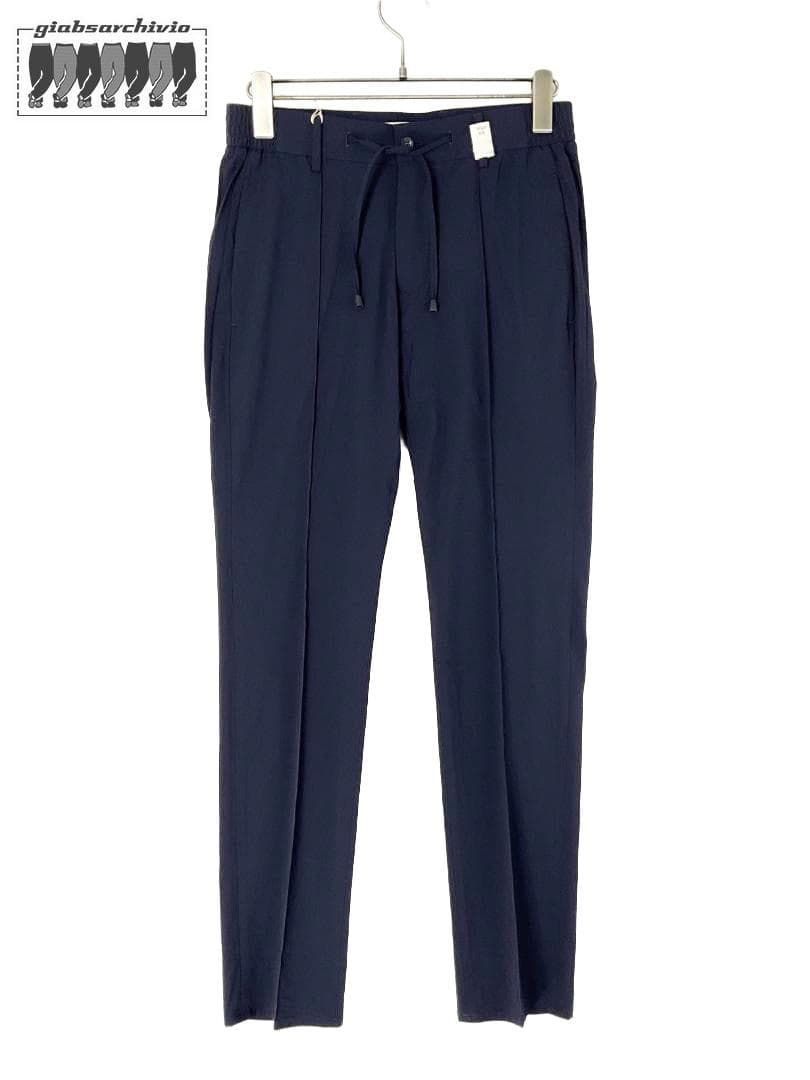 新品 44 giab's ARCHIVIO 永久クリース ストレッチスラックス