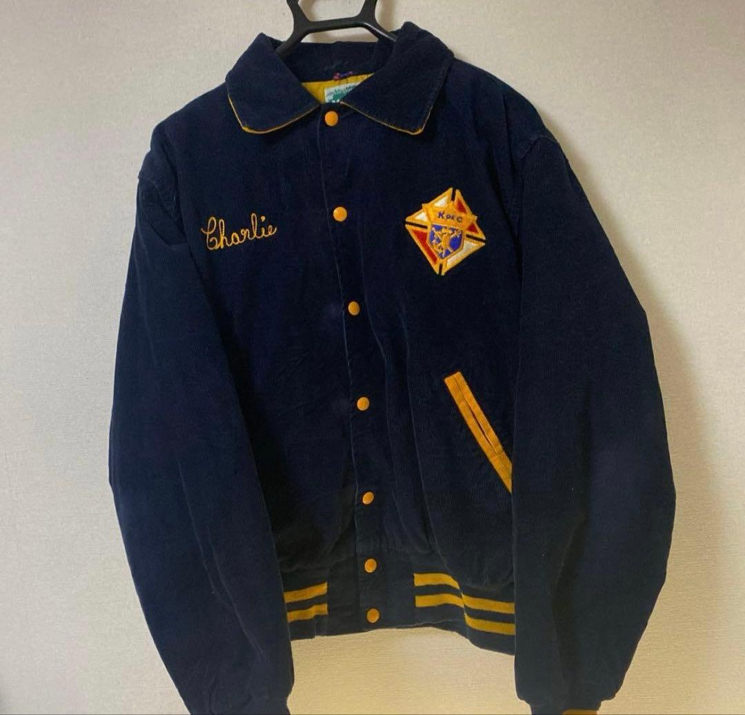 天*様 maple ヴィンテージ　スタジャン USA 襟付き　コーデュロイ　アメ