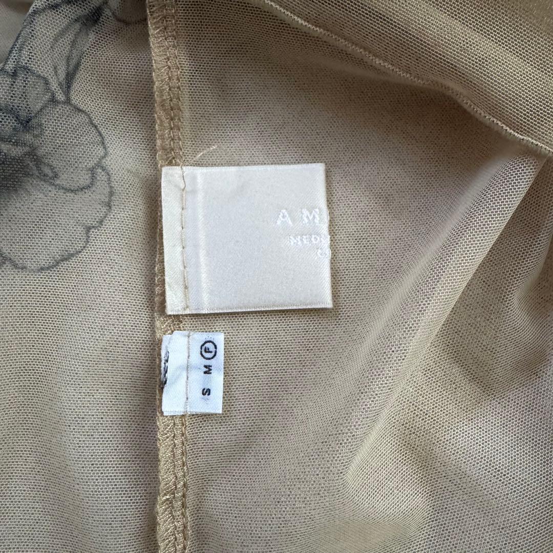 トップス AMERI VINTAGE MEDI FLOWER TATTOO SHEER