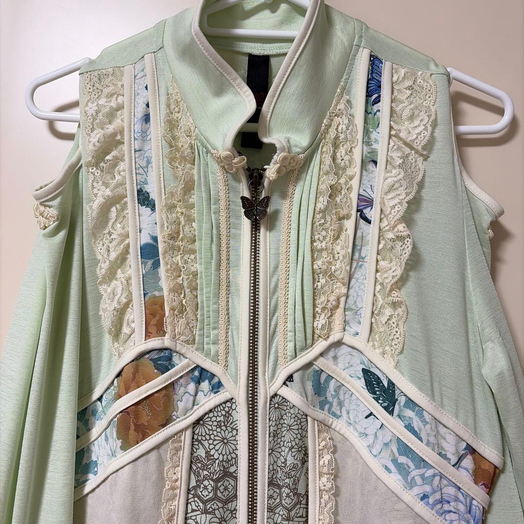 OZZ ONESTE 和チャイナワンピース ミントグリーン