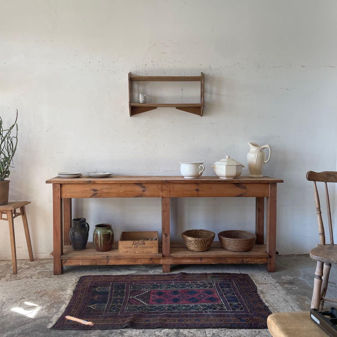 ビンテージ　キッチンカウンター　コンソール サイドボード　剥離