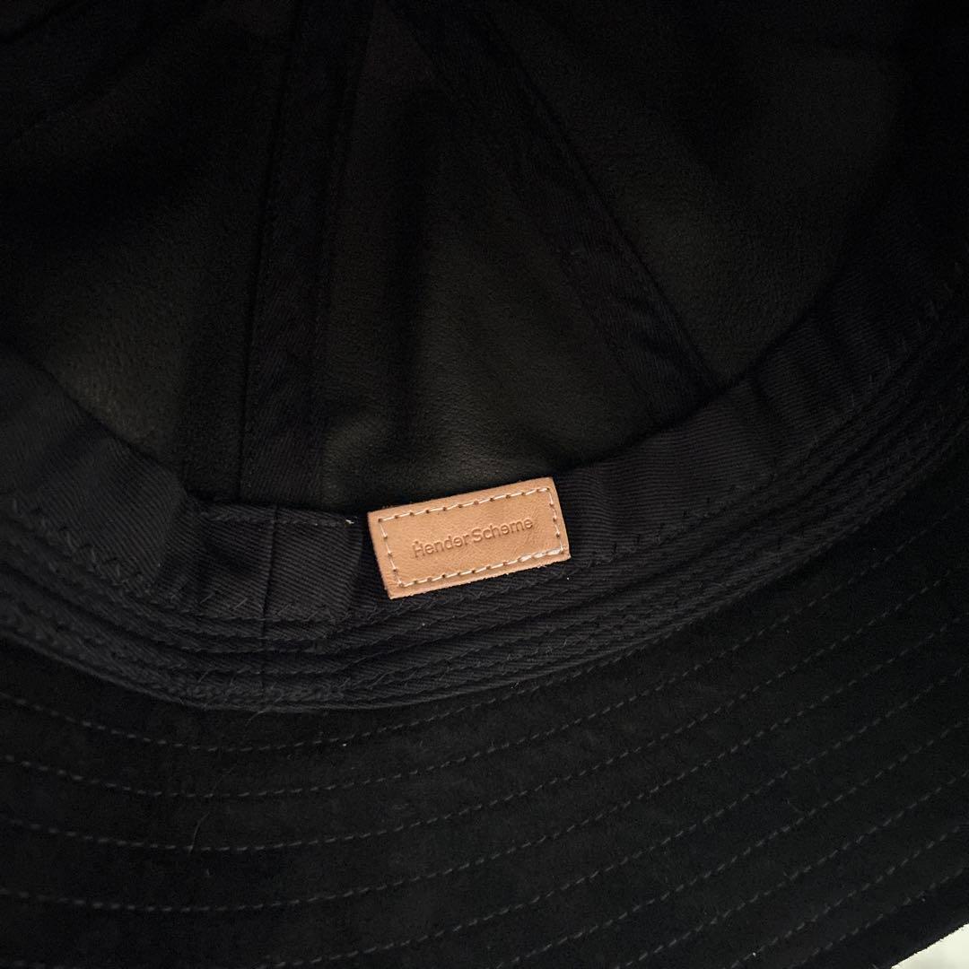美品 hender scheme バケットハット レザーコットン