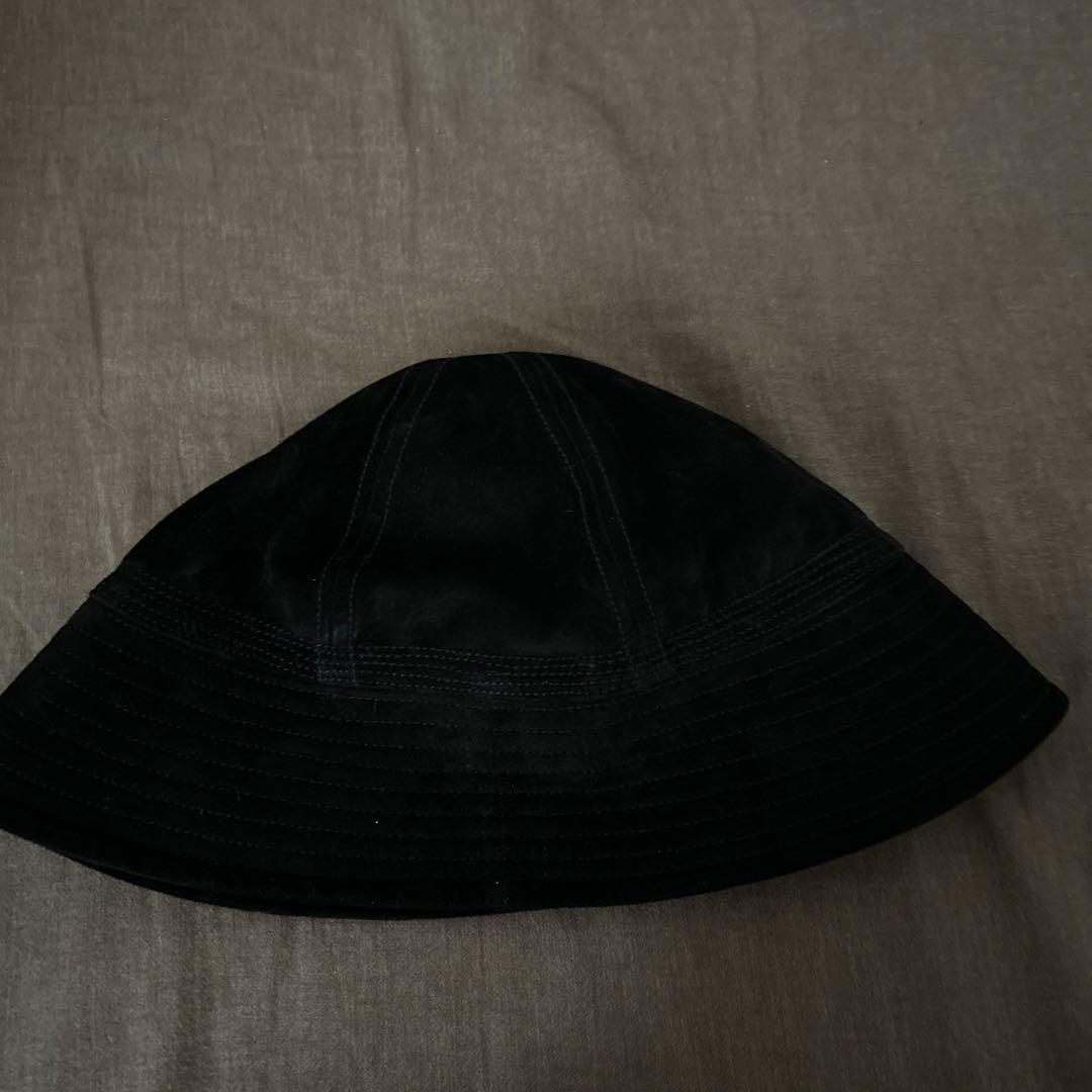 美品 hender scheme バケットハット レザーコットン