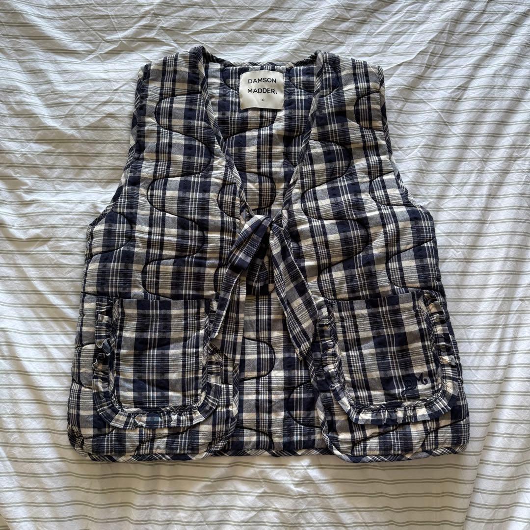 DAMSON MADDER チェック柄キルティングベスト 10号