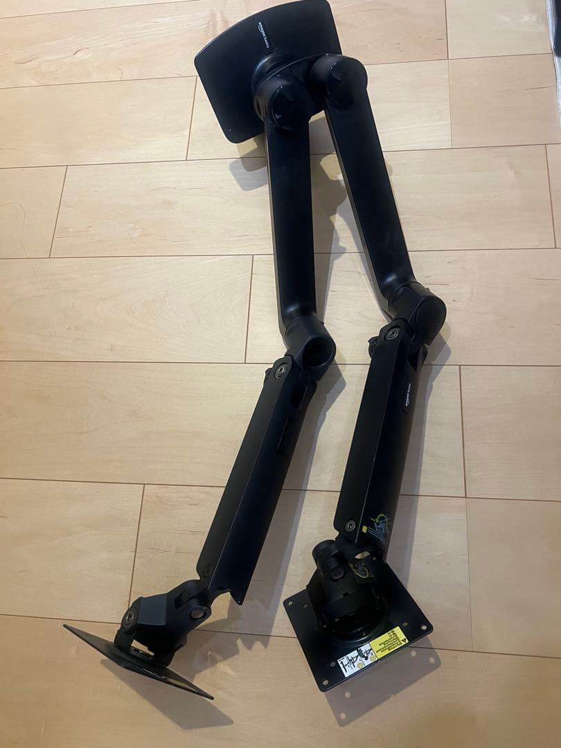 エルゴトロン ブラック モニターアーム　ダブル(ジャンク)