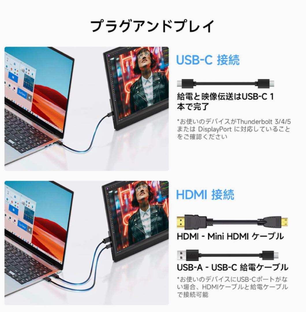 ❤️大特価❤️ モバイルモニター　15.6インチ　自立式　VESA対応　非光沢