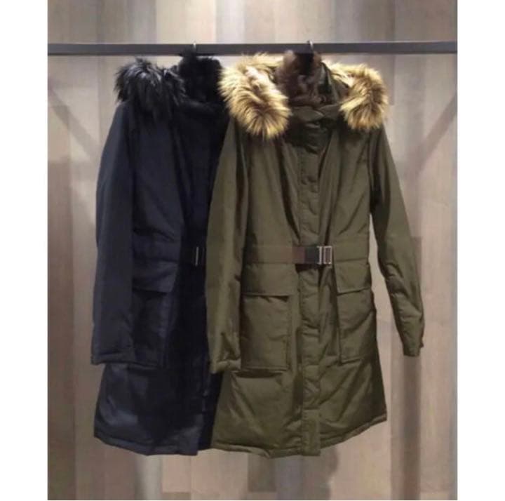 Theory ダウンコート カーキ
