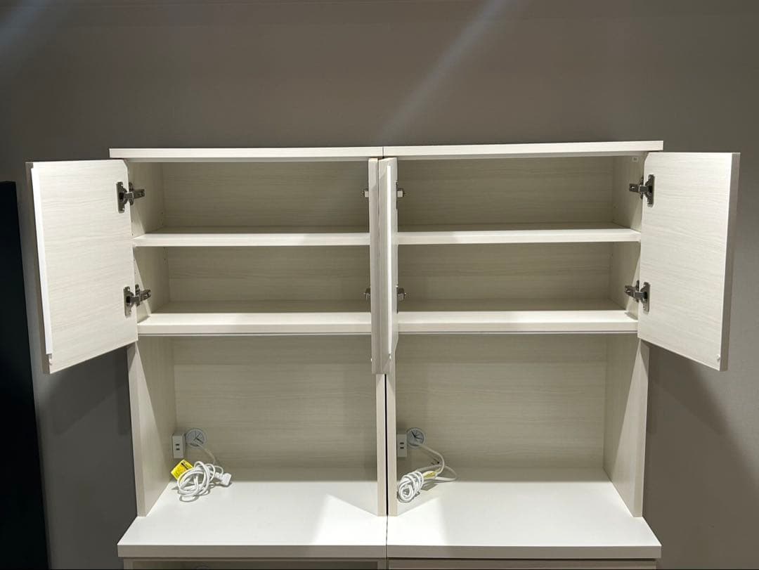 国産家具 キッチン収納・食器棚(ホワイト)※愛知県内直接お渡し