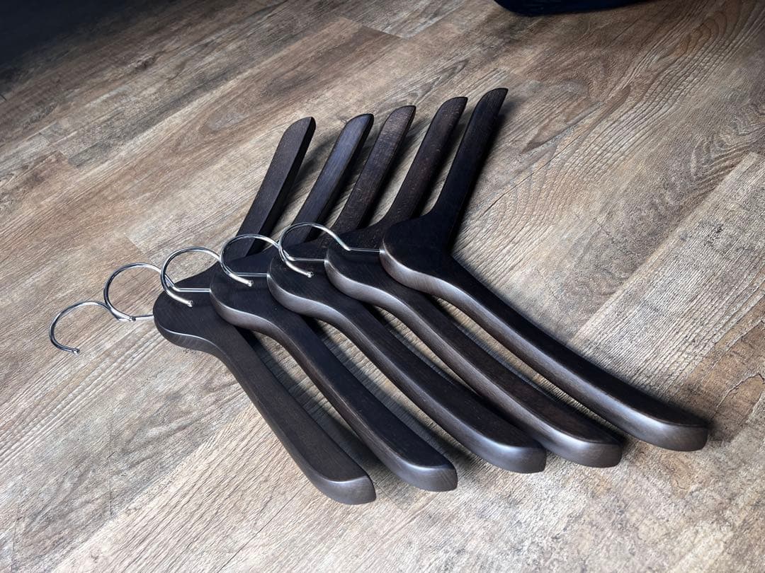 中田ハンガー 5本セット SET-02 スモークブラウン【中田工芸製】