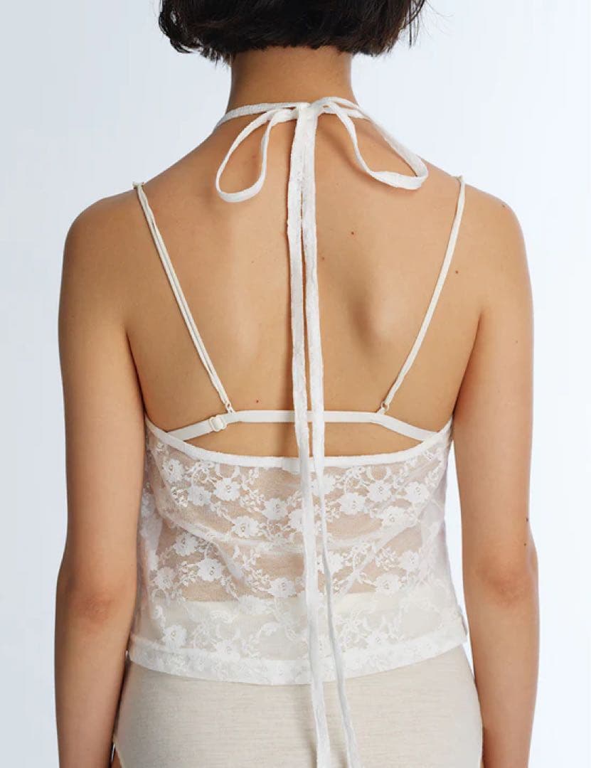 DRAW Lace 2way Tops 白