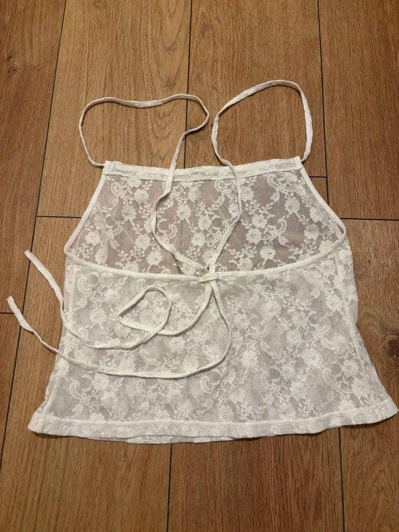 DRAW Lace 2way Tops 白