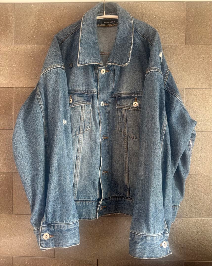 MAISON SPECIAL オーバーサイズ デニムジャケット 2WAY