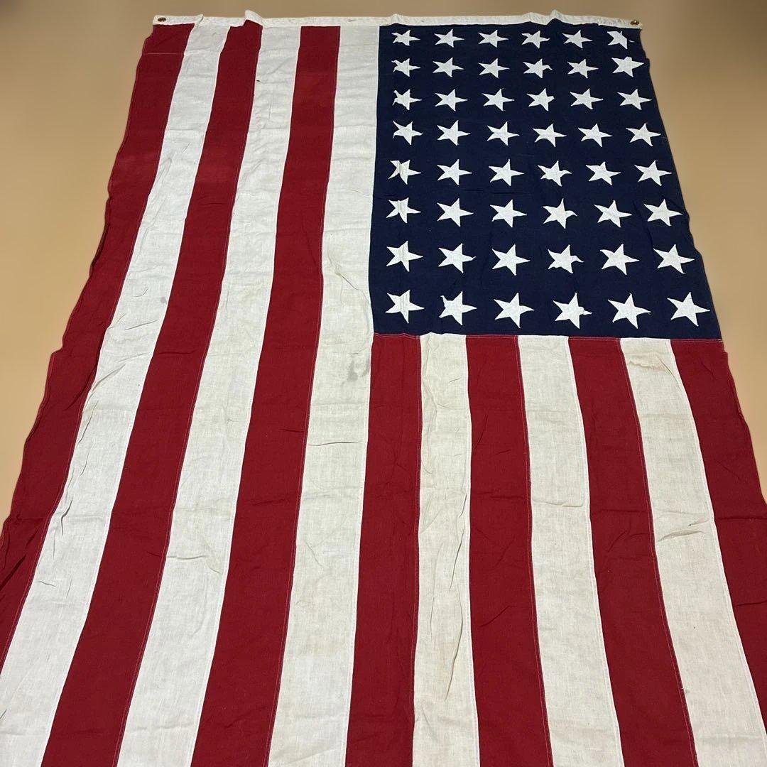 USA製 40s 50s 特大 ビンテージ アメリカ 国旗 星条旗 48スター