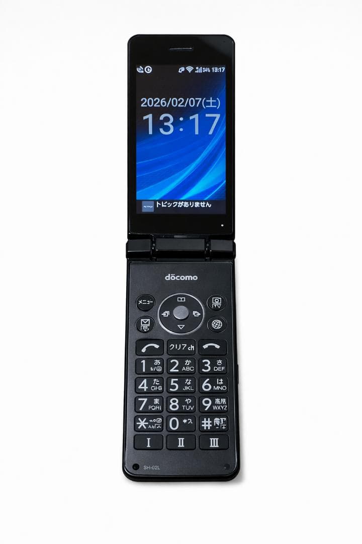 AQUOS ケータイ SH-02L [黒］ ドコモ 卓上ホルダ・箱付き