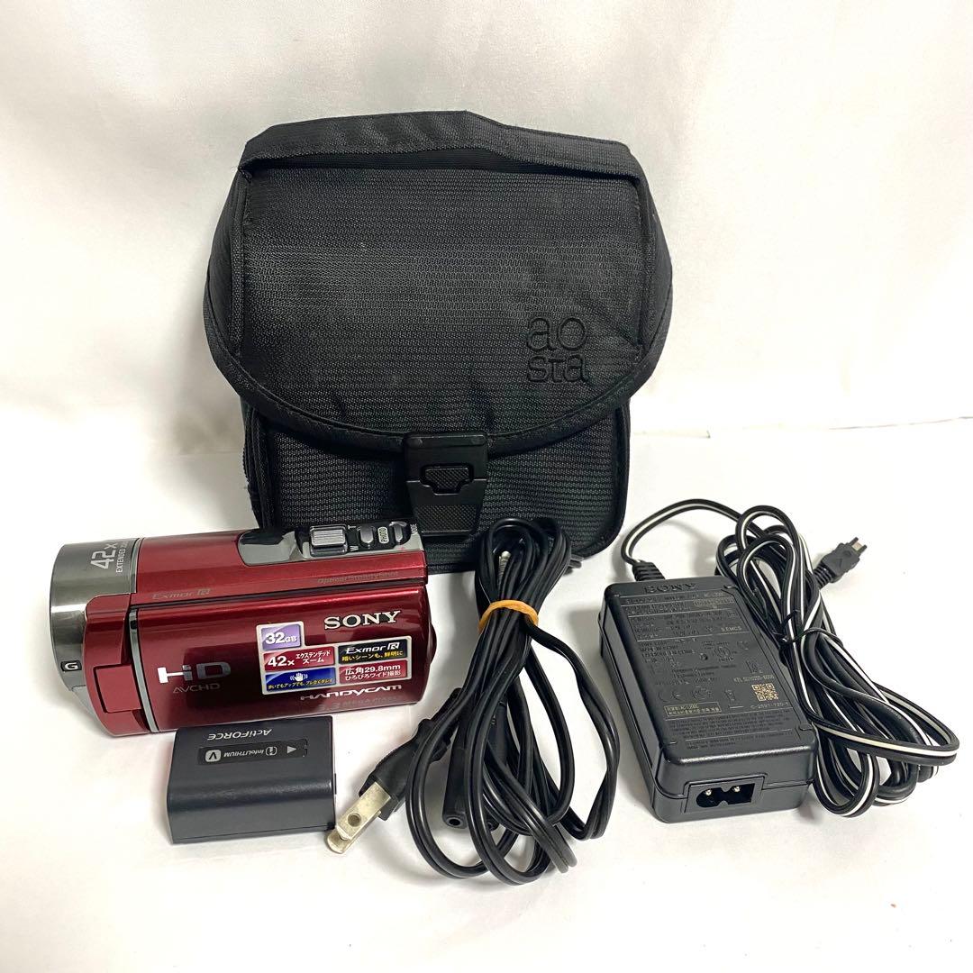 SONY HDC-CX180 ビデオカメラ レッド 本体 ケース付き