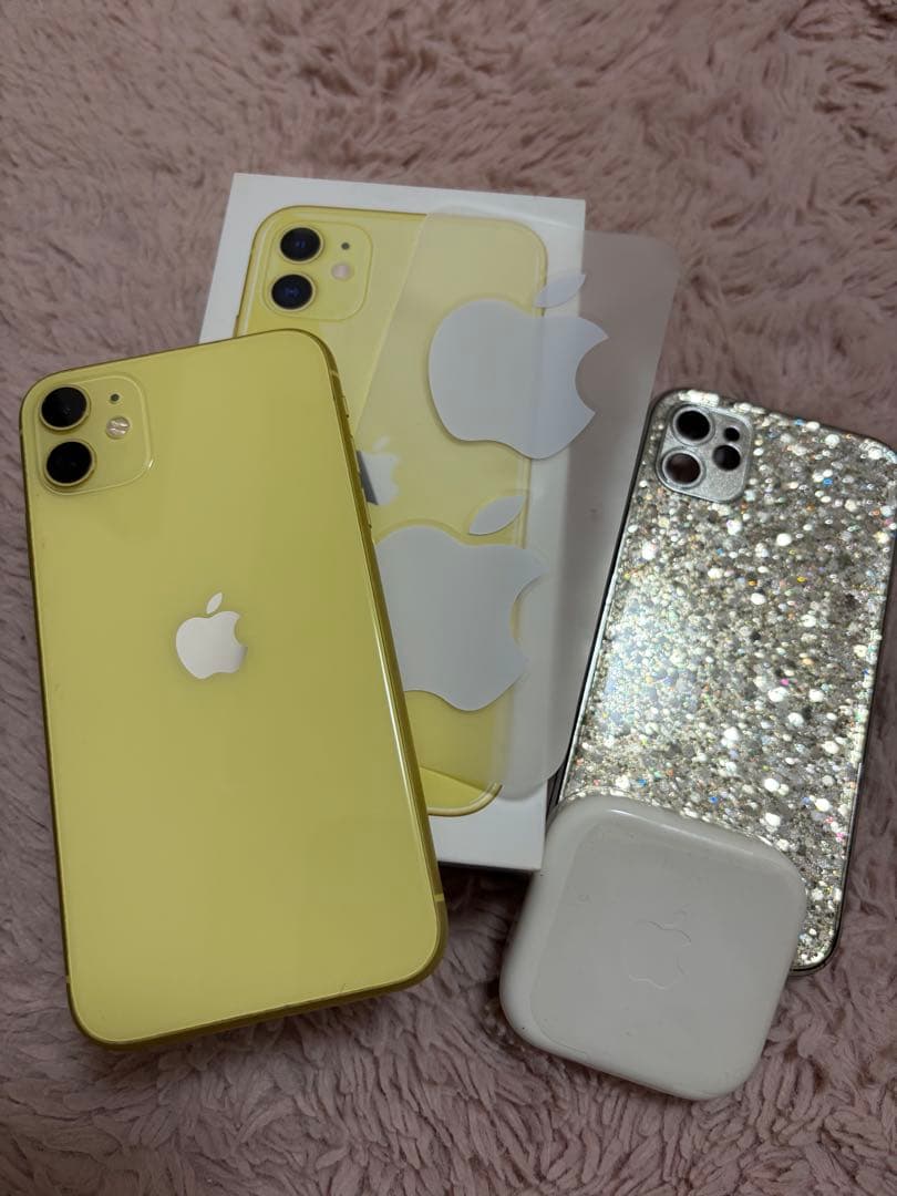 Apple iPhone 11 イエロー 本体☆箱、イヤホンあり