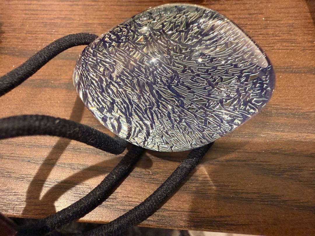 コレットマルーフ・グラスポニー・ブルー・シルバー箔