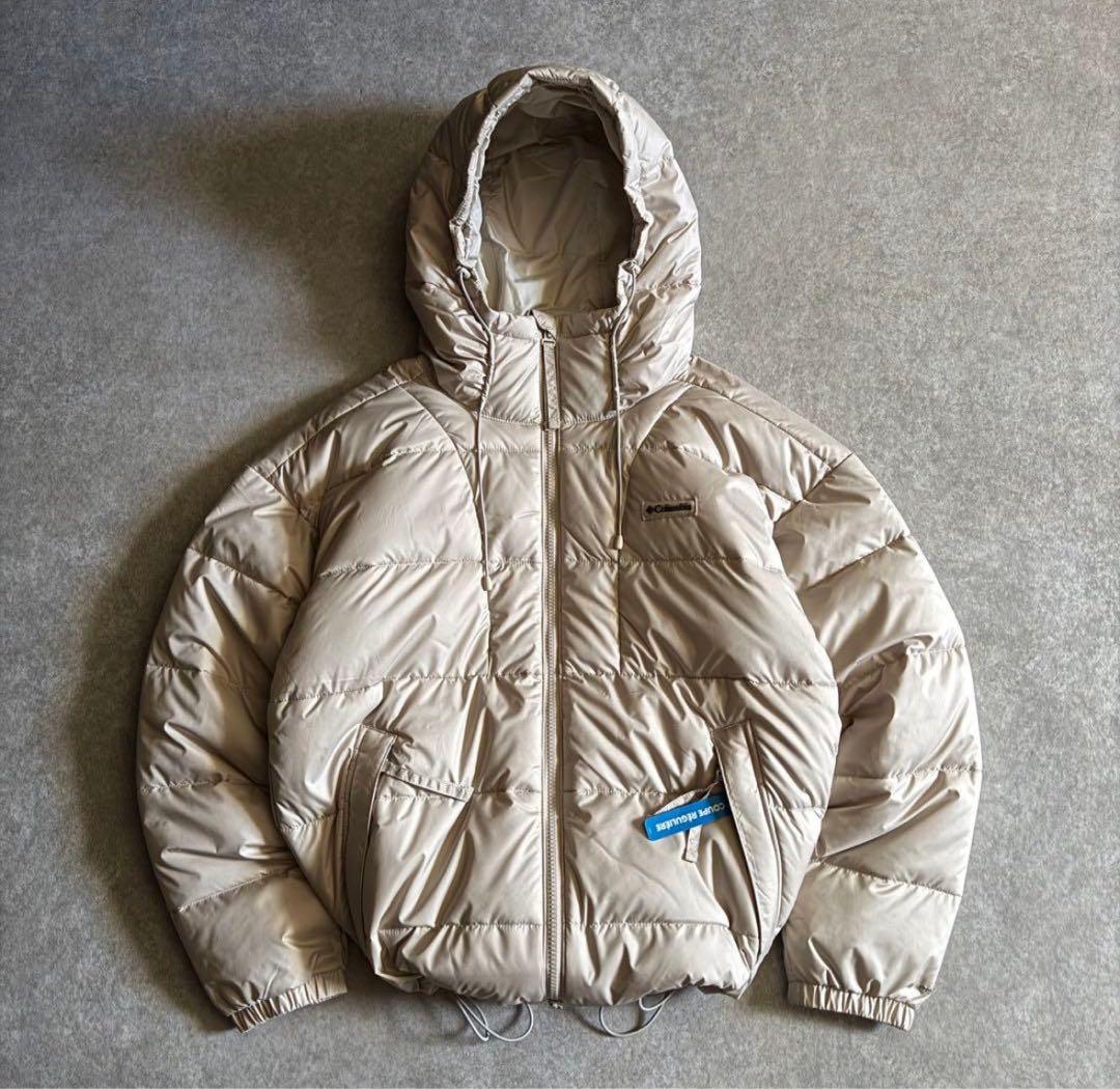 M Columbia フード付きダウンジャケット ベージュ