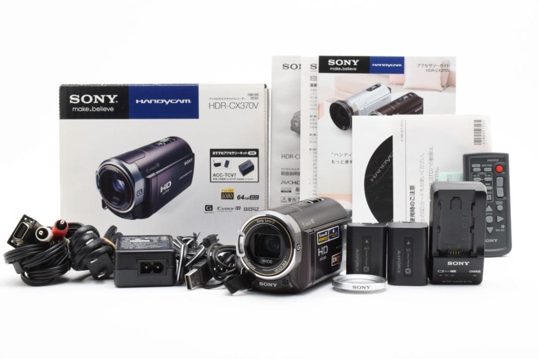 【極美品】SONY HANDYCAM HDR-CX370V ボルドーブラウン