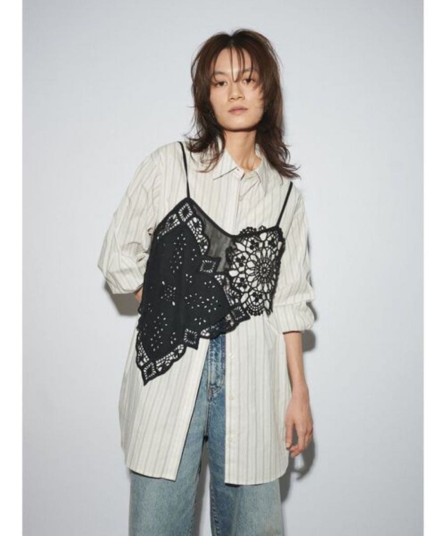 【Htage】パッチワークレースキャミソール