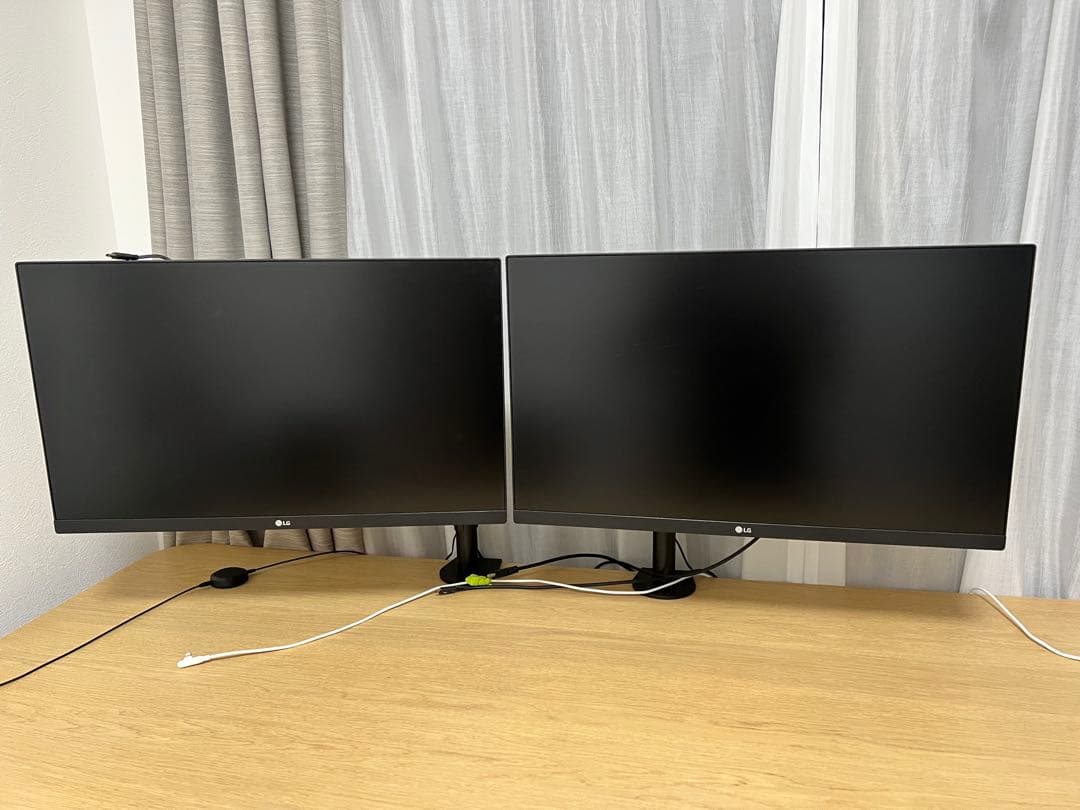 23.8インチモニター2枚とモニターアーム2本セット