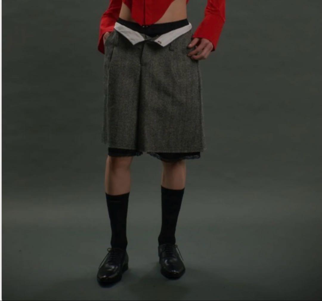 パンツ neith. Herringbone Lingerie Half Pants