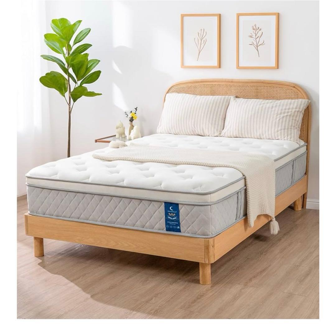 Marine Moon マットレス ダブル 高反発 極厚23cm ポケ