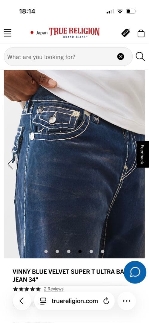 パンツ VINNY VELVET SUPER T TRUERELIGION JEANS