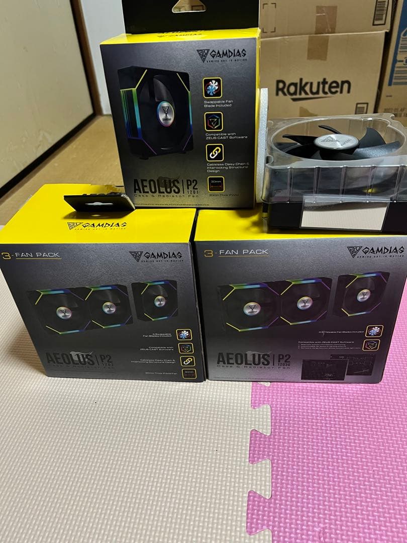 GAMDIAS ゲーミングファン AEOLUS P2-1203 30mm厚　8個