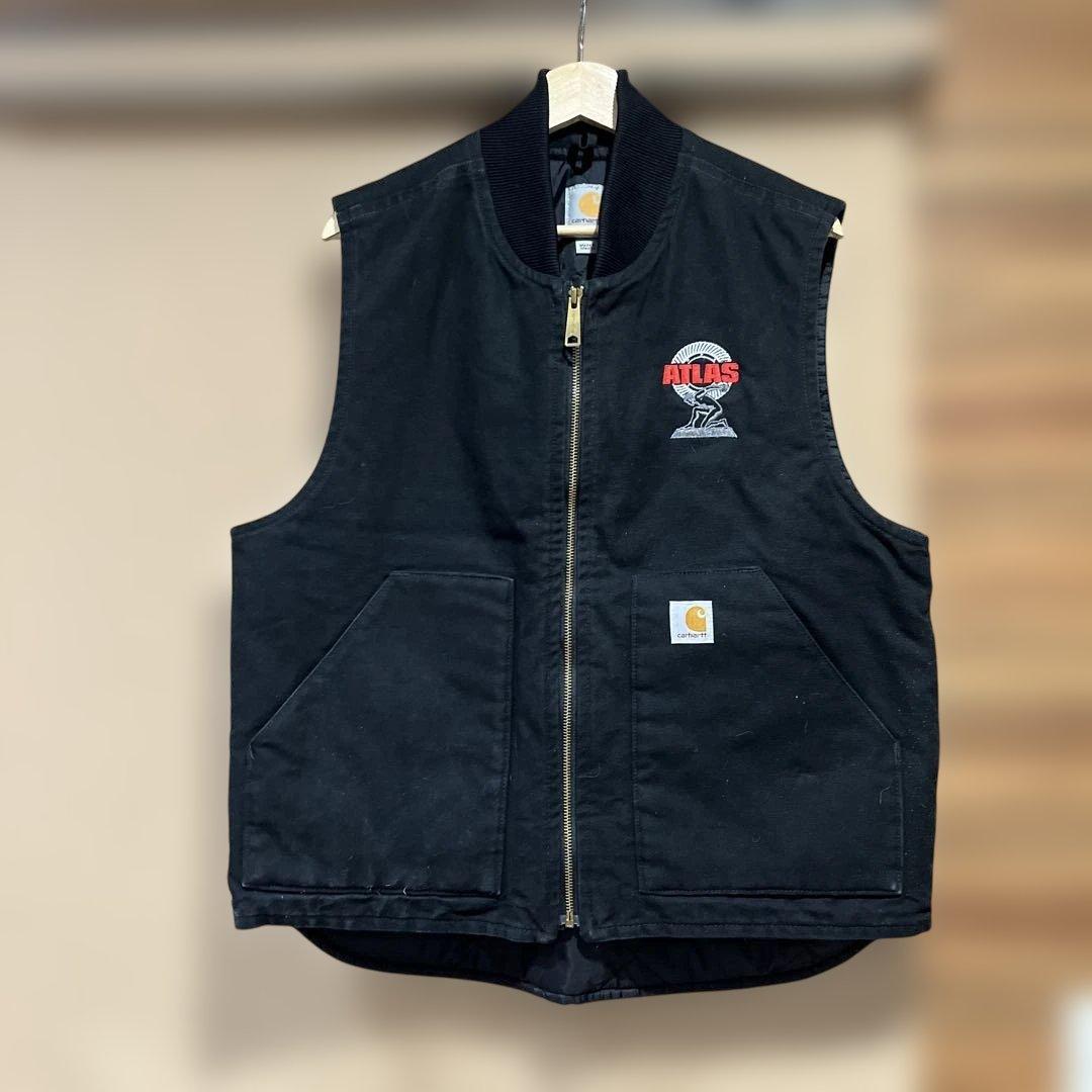 carhartt ブラックダック地ベスト　企業物　サイズL