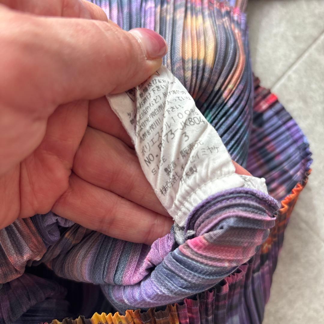 PLEATS PLEASE マルチカラー 幾何学模様 長袖トップス サイズ3